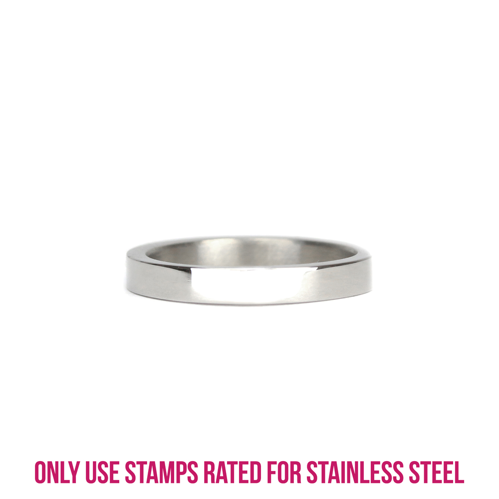 Metal Stamping Blanks Stainless Steel Ring Stamping Blank, 3mm Wide, SIZE 5